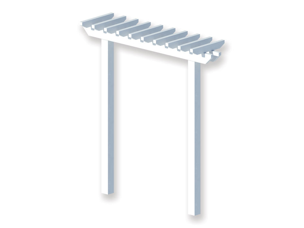 2 Post Arbour .6 x 2.2 m. Traditional Pergola Kit - Ready for Paint, Fully Painted or Custom Colour