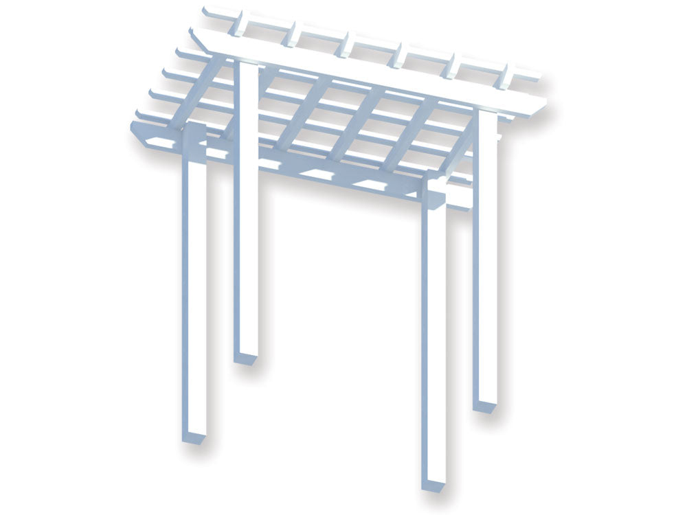 DIY Pine Arbour 1.4 x 2.2 m. Traditional Pergola Kit - Ready for Paint, Fully Painted or Custom Colour
