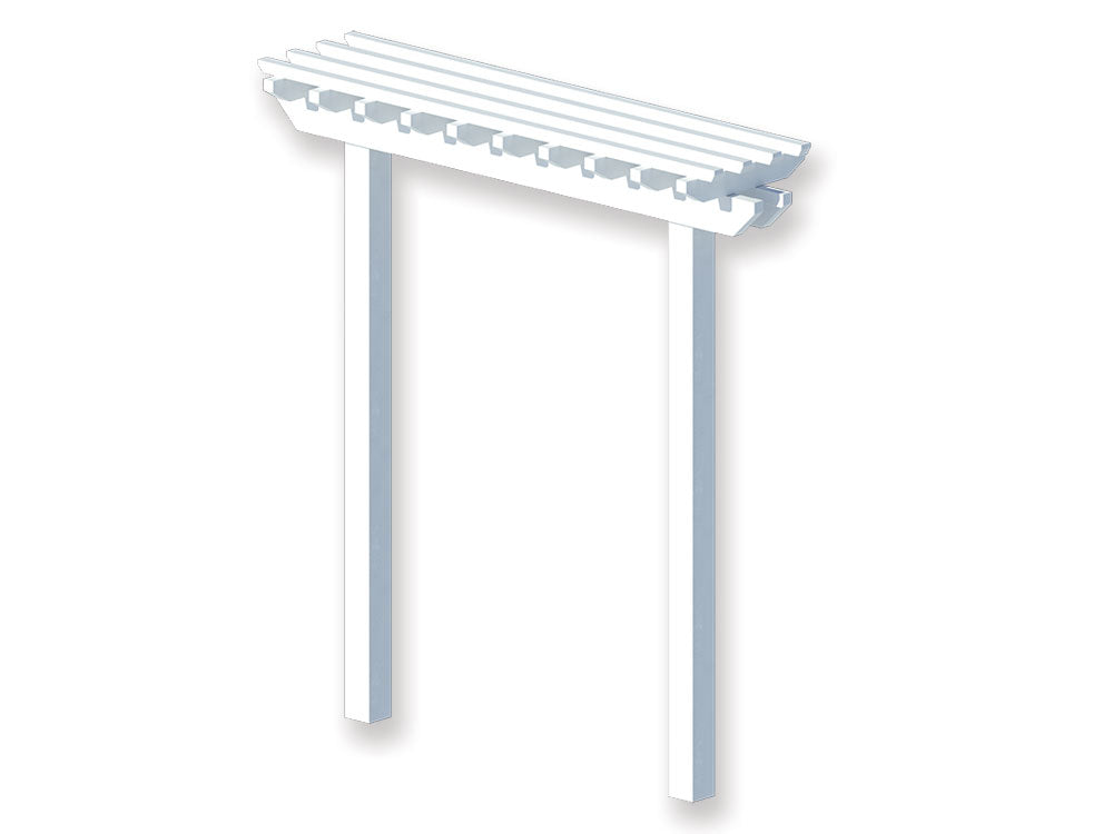 2 Post Arbour .6 x 2.2 m.  Traditional Pergola Kit - Ready for Paint, Fully Painted or Custom Colour