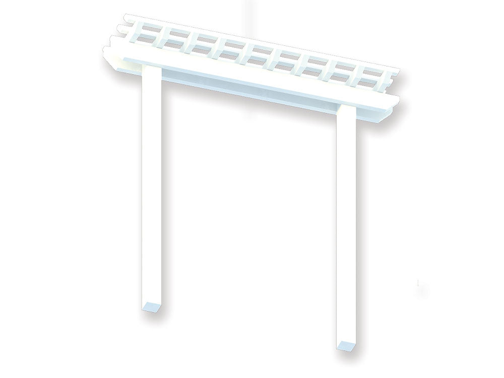 2 Post Arbour .6 x 2.2 m. Traditional Pergola Kit - Ready for Paint, Fully Painted or Custom Colour