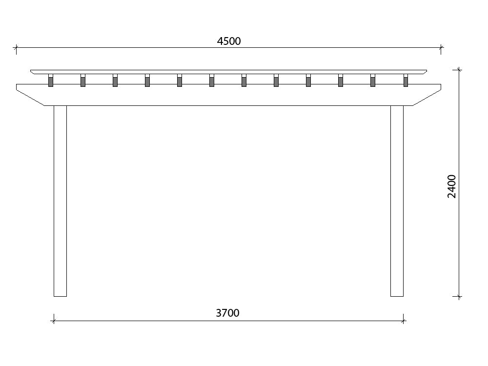 This Pergola will fit on many different pool surrounds or outdoor entertainment areas.