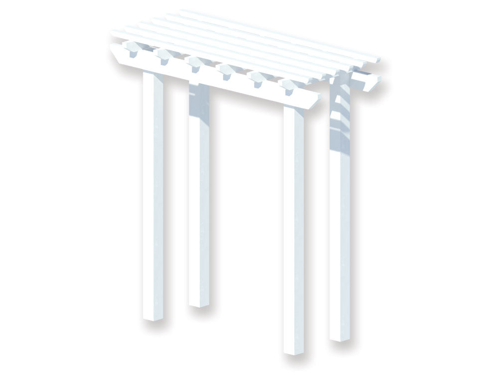 DIY Pine Arbour 1 x 2.2 m Traditional Pergola Kit - Ready for Paint, Fully Painted or Custom Colour