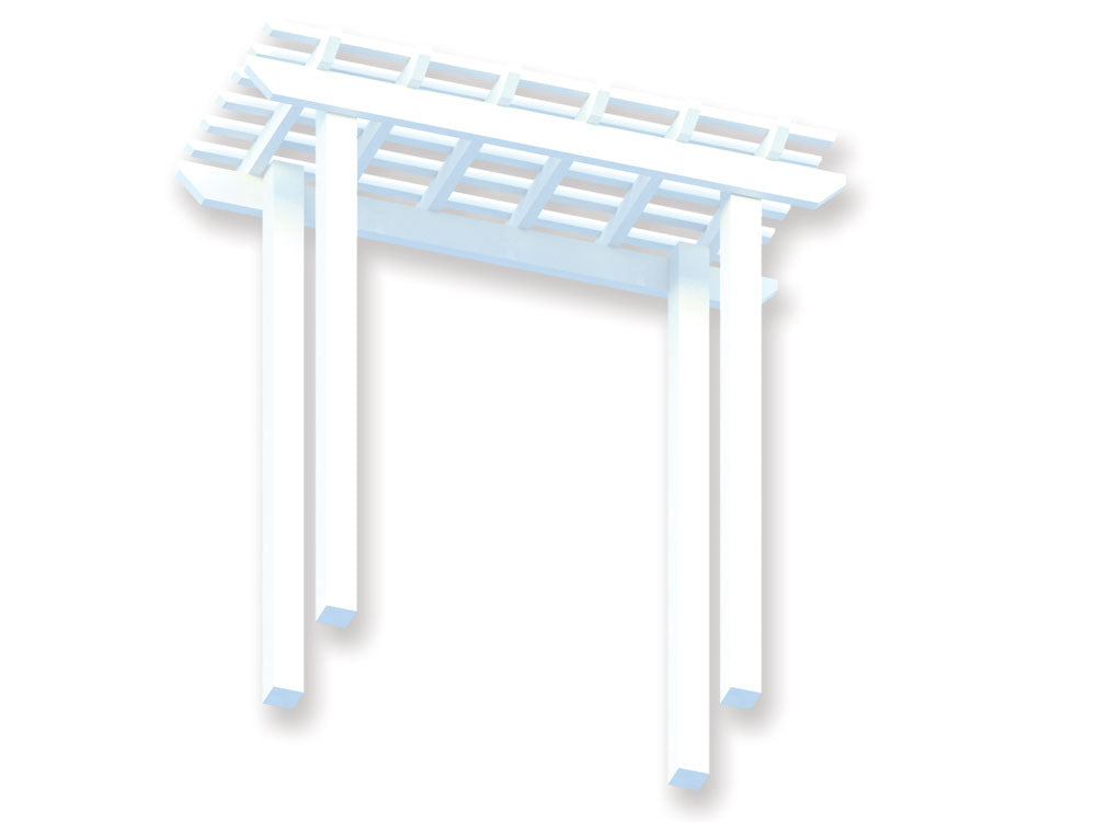 DIY Pine Arbour 1 x 2.2 m Traditional Pergola Kit - Ready for Paint, Fully Painted or Custom Colour