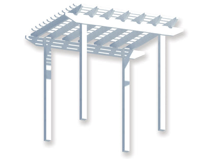 2.4 x 2.7 m Standard Pergola Kit - Ready for Paint, Fully Painted or Custom Colour