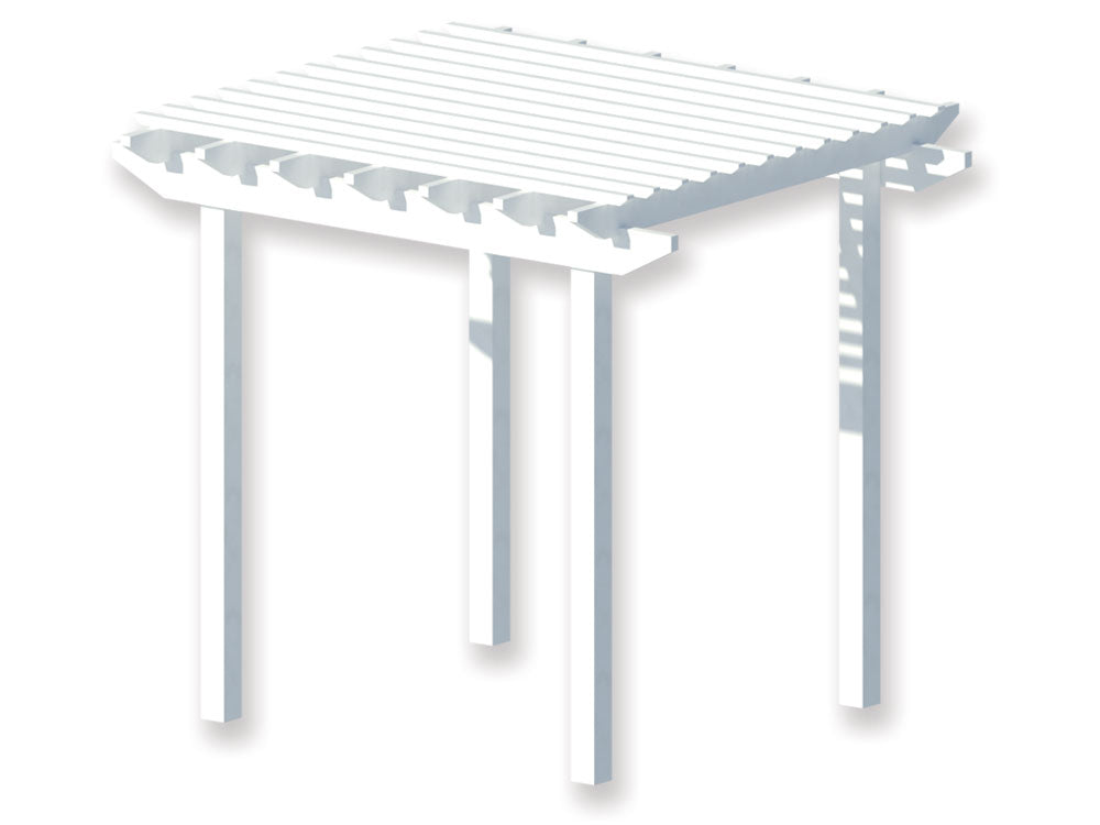 2.4 x 2.7 m Pergola Kit - Primed Ready for Paint or Painted in Lexicon White