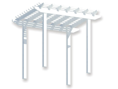 2.4 x 2.7 m Pergola Kit - Primed Ready for Paint or Painted in Lexicon White