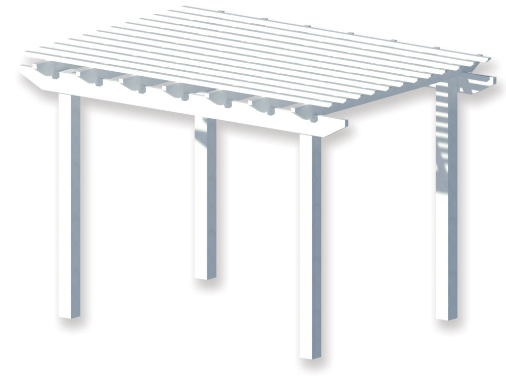 2.7 x 3.6 m Pergola Kit - Primed Ready for Paint, Painted in Lexicon White or Custom Colour