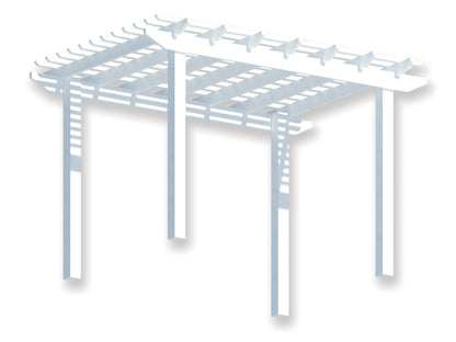 2.7 x 3.6 m Pergola Kit - Primed Ready for Paint, Painted in Lexicon White or Custom Colour