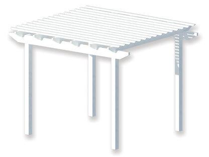 3 x 3.3 m Pergola Kit - Primed Ready for Paint, Painted in Lexicon White or Your Custom Colour