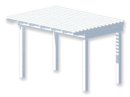 2.7 x 3.6 m Modern Notched Pergola Kit - Ready for Paint, Fully Painted or Painted in Custom Color